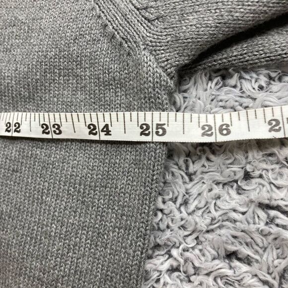 CHAPS XL Unisex Faux Suede Elbow Patch Button Sweater - Picture 11 of 14